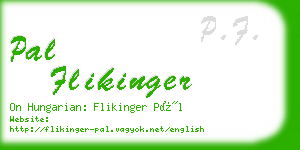 pal flikinger business card